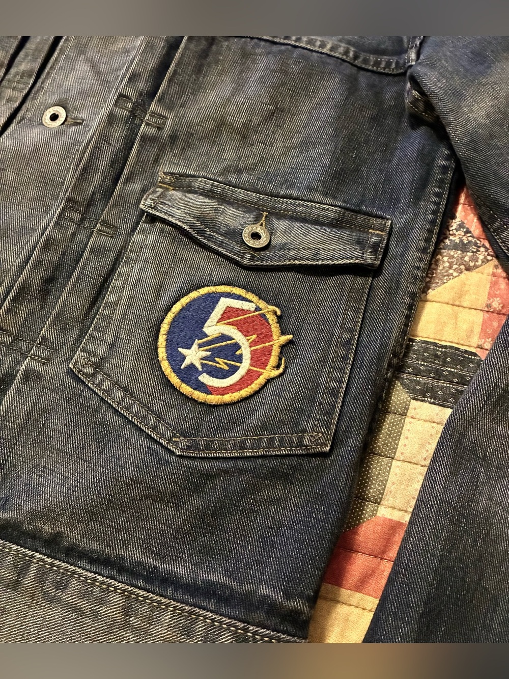 💥RARE💥DOUBLE RL RALPH LAUREN RRL INDIGO TYPE I MILITARY JACKET- SIZE MEDIUM - Picture 7 of 15